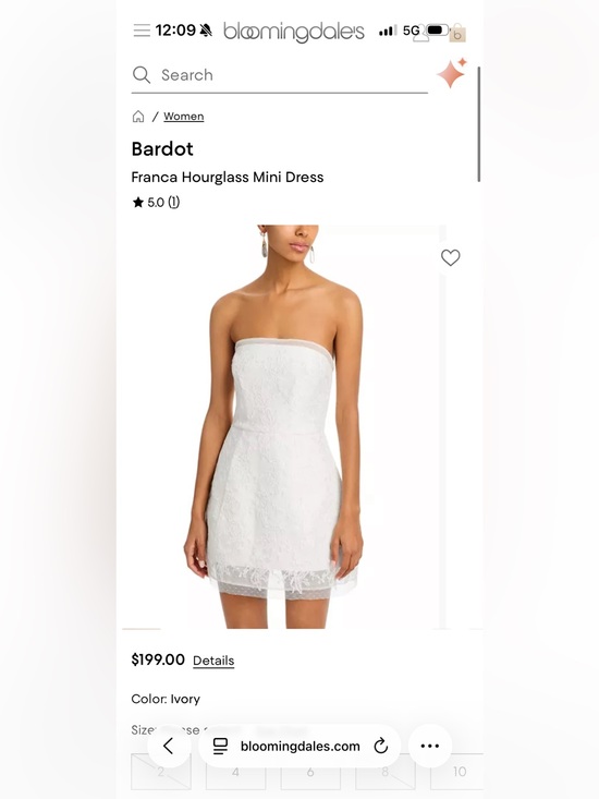 Bardot Dresses & Skirts - Bardot White Strapless Lace Mini Dress